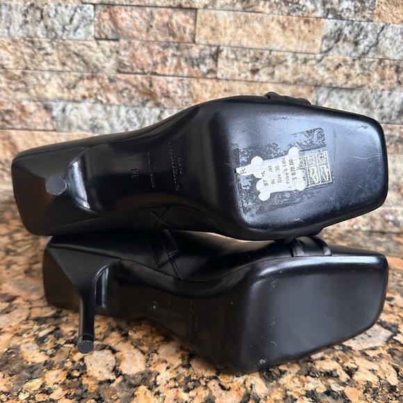 Givenchy G Woven Ankle Boots Women's 36 Black Square Side Zip Closure - Picture 12 of 13